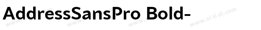 AddressSansPro Bold字体转换